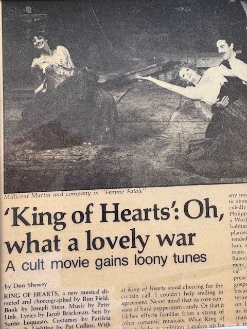 with Millicent Martin & Richard Christopher (in The Boston Phoenix)